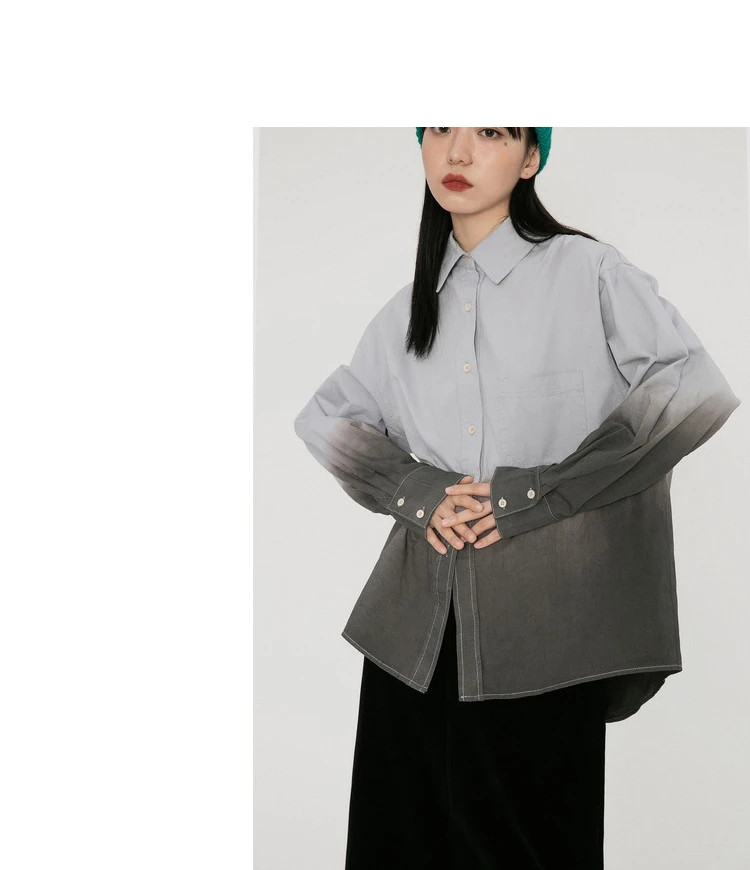 

Retro vintage ladies Fashion Tie Dyed shirt fashion Women blouses