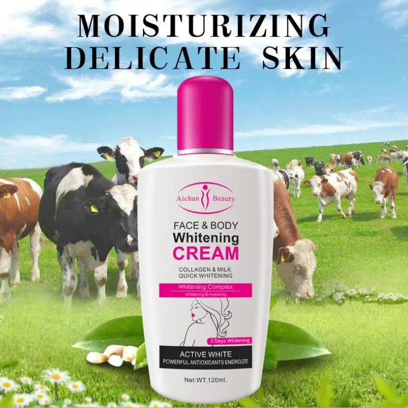 

2PCS Aichun Milk Collagen Quick Whitening Cream Beauty Skin Care Brighten Private Parts Armpit Dark Skin Bleaching Body Lotion