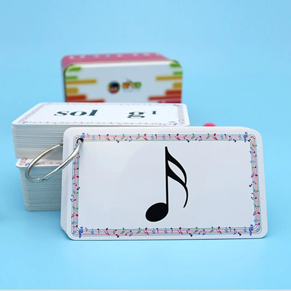 96pcs/set High Quality Waterproof Musical Notation Cards PVC Note Music Teaching Tools |