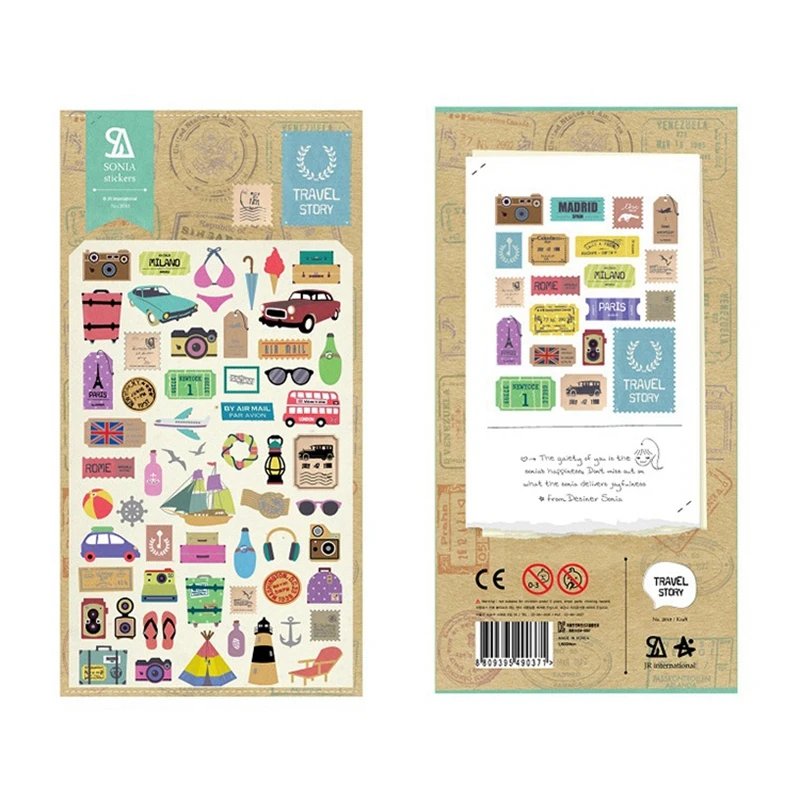 

Оригинальные корейские Скрапбукинг Sonia, Высококачественные наклейки, Канцтовары для путешествий, товары для дома «сделай сам», украшения и...