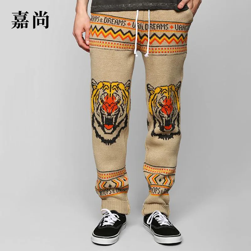 

Мужские вязаные брюки, осенне-зимние шерстяные вязаные брюки, повседневные брюки, мужские осенне-зимние теплые брюки с кулиской, новинка 2022