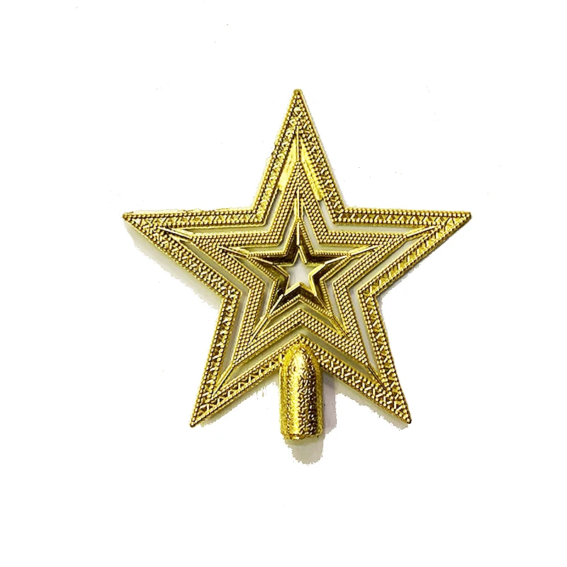 1 шт. Рождественская Елка Топ в виде сверкающих звездочек золото повесить