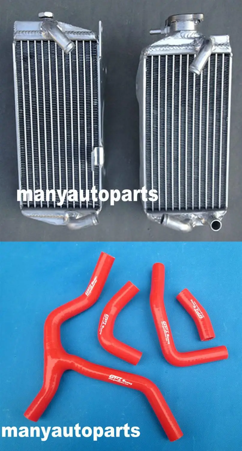 R &amp L алюминиевый радиатор для Honda CRF450R/CRF 450 2015 2016 + красный шланг | Автомобили и