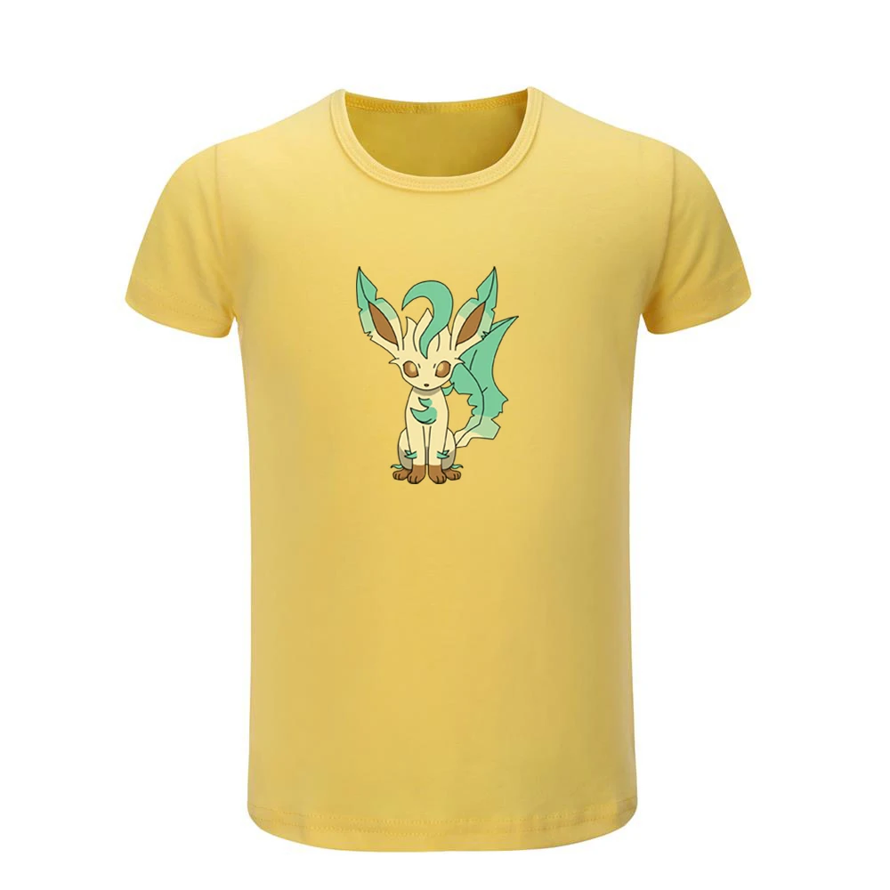 Футболки с покемоном eevee family Leafeon детские футболки графическим принтом