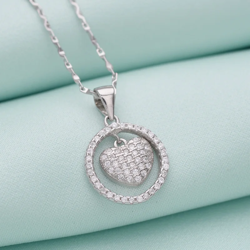 

Circle Heart Love Pendant Best Gift for Her 925 Sterling Silver High Quality CHDCD004204