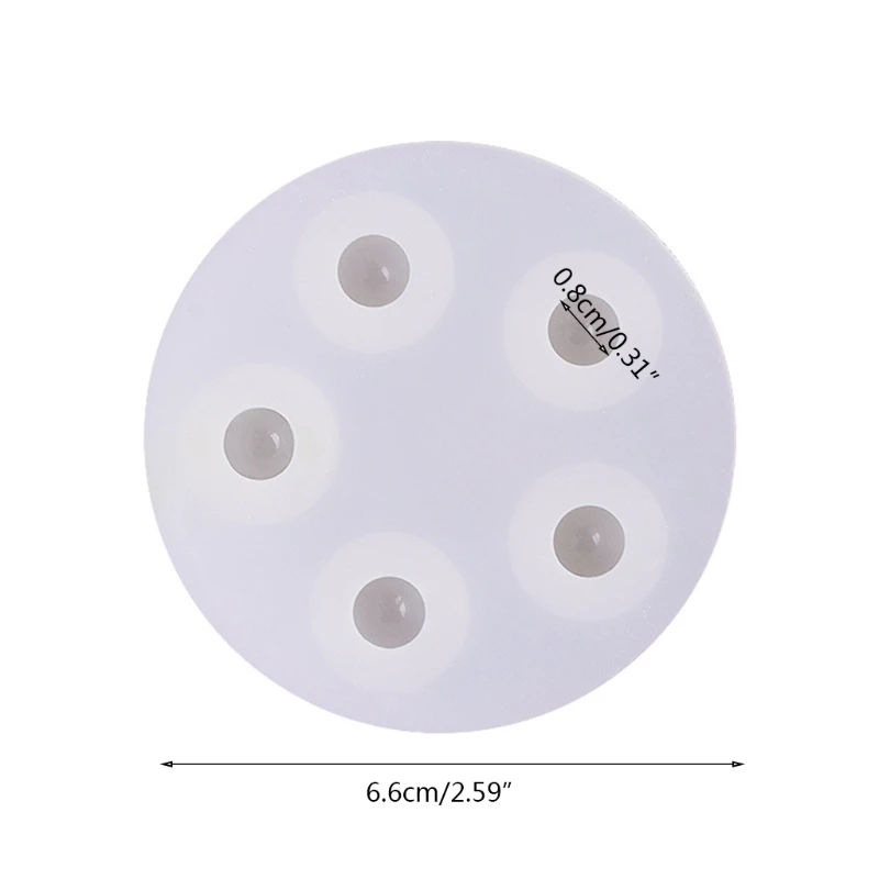 

Silicone Spherical Beads Silicone Mold with Hole Pendant Casting Mold Suitable for Diy Necklace Bracelet Jewelry Making