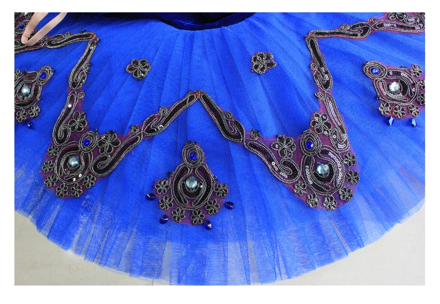 Голубая бархатная 12-слойная тюль для взрослых профессиональная пачка на заказ