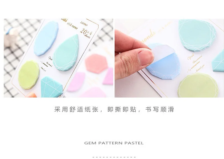 

New diamond pattern Self-Adhesive Memo Pad Sticky Notes memo boards Bookmark School Office Supply Escolar Papelaria