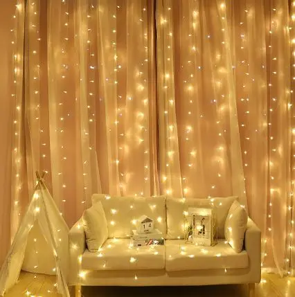 СВЕТОДИОДНАЯ Гирлянда-занавеска 3 м * 300 светодиодов | Лампы и освещение