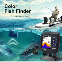 sonar fish finder ff918 c180s wired echo sounder fishing lure findfish boat alarm fish finder 45 degrees ru en menu pesca probe