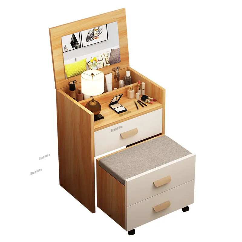 Nordic Dresser Bedroom Dressing Table Foldable Storage Cabinet Modern Simple Clamshell Tables |