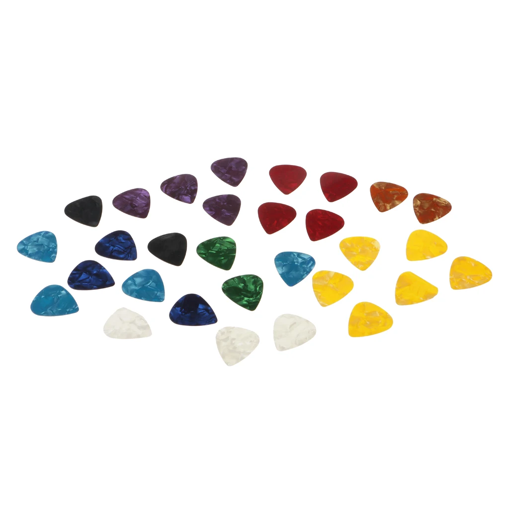 

30pcs Assorted Color 0.71mm Guitar Bass Picks Guitarist Practice Plectrums