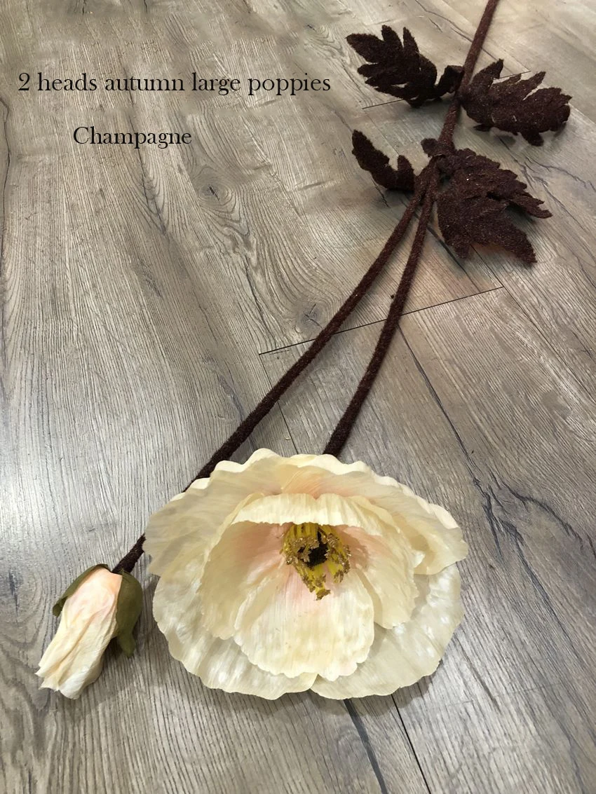 Искусственный Мак 3 шт./лот 2 головки большие маковые растения искусственные