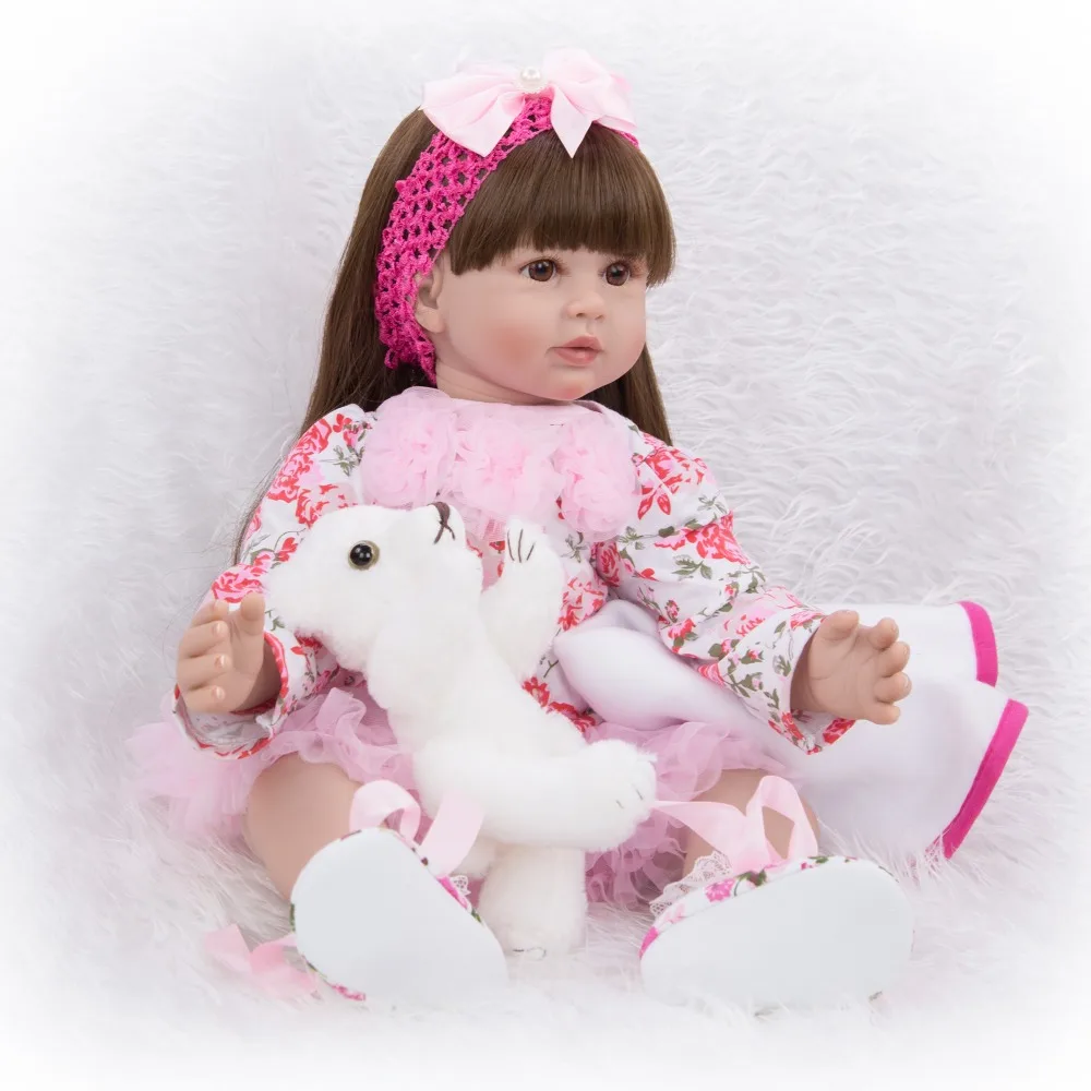 KEIUMI мода 24 дюйма Reborn Baby Dolls 60 см силиконовый виниловый младенец получивший новую жизнь реалистичная модель принцессы с 2 комплектами одежды