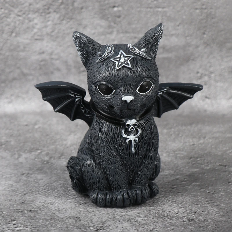 Kawaii волшебный кот аниме фигурка ПВХ игрушка милый страшный Дьявол Кошка куклы