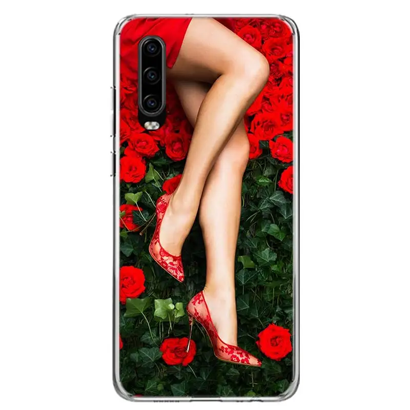 Beautiful Red Roses Flowers Phone Case For Huawei Y5 Y6 Y7 Y9S Honor 9 10 Lite 8A 8X 8S 9X P Smart Z 2019 7X 7A Soft TPU Back images - 6