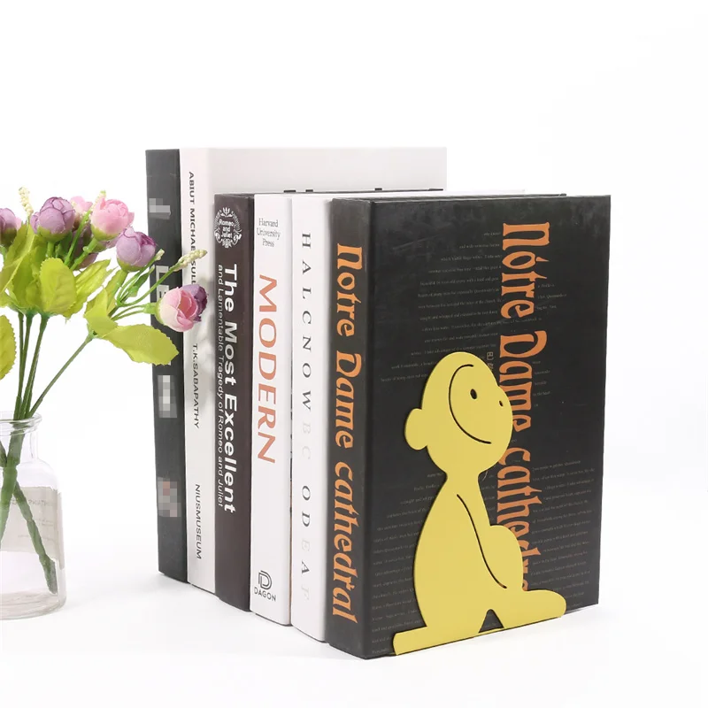 Настольная книжная полка обезьянка простота желтого цвета милый стол напольный