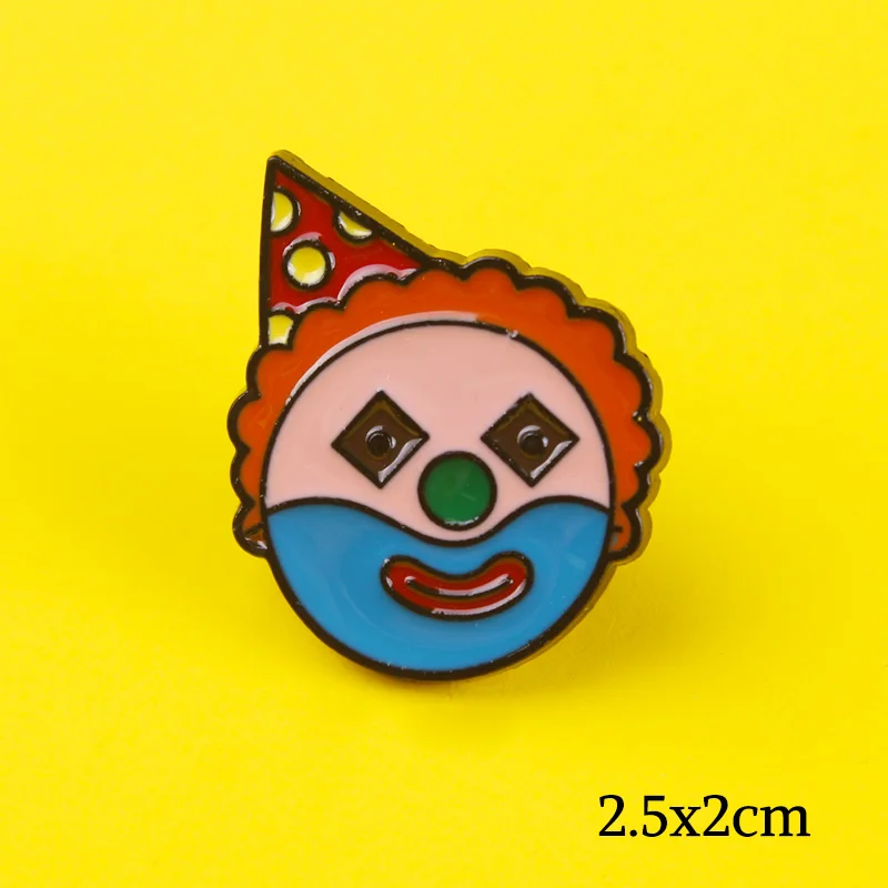 Забавная эмалированная булавка Джокера DIY металлические значки булавки и броши