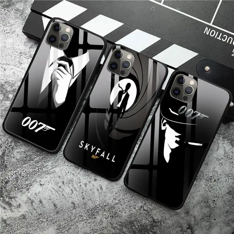 

Free Shipping James Bond 007 Phone Case Tempered Glass For iPhone12 11 Pro XR XS MAX8 X 7 6S 6 Plus SE 2020 12 Pro Max Mini case
