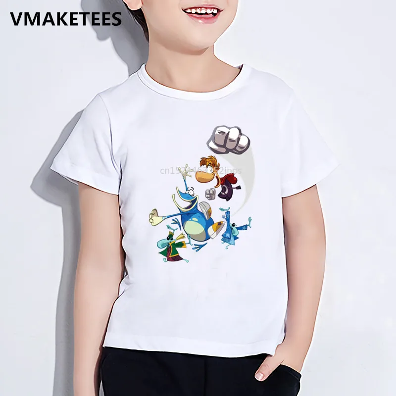 

Kids Summer Girls & Boys Tshirt Children Rayman Legends Adventures Game Cartoon Print T-shirt Funny Casual Baby Clothes