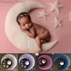 Реквизит для фотосъемки новорожденных детская фотосессия Луна Подушка позирует звезды шляпа + стрейчевый мешок одеяло фоны для фотосъемки