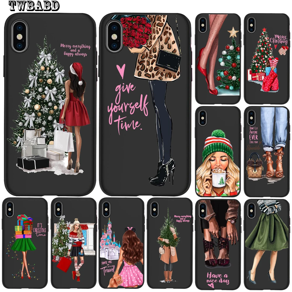 Чехол с рождественской елкой для iphone 11 Pro Max роскошный модный чехол девушки 8 7 X XS XR