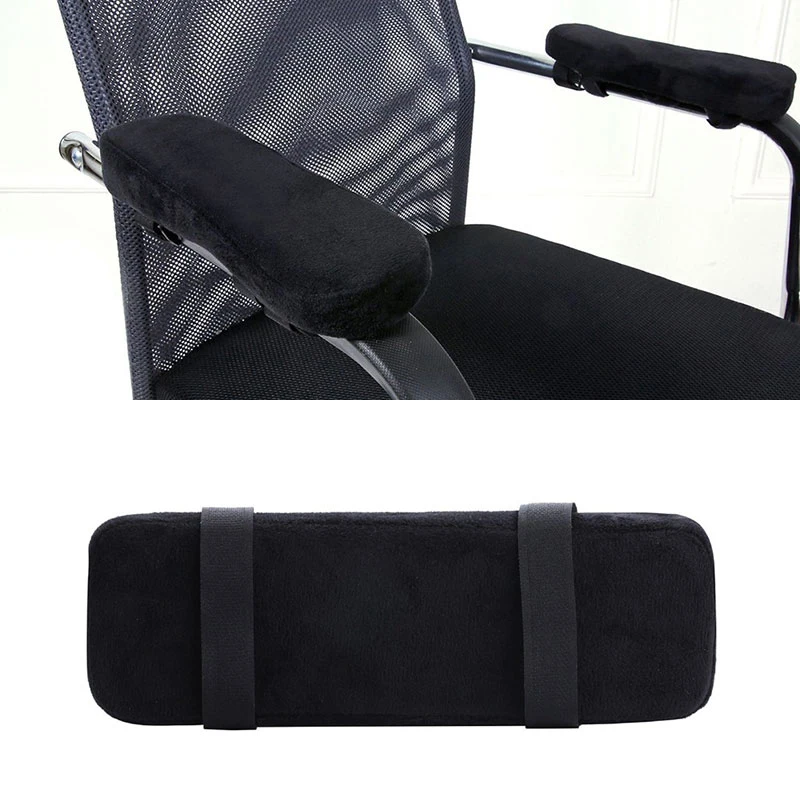

1Pc Black Single Office Chair Parts Arm Pad Memory Foam Armrest Cover Cushion Pad For Home Office Chair Comfortable Elbow Pillow