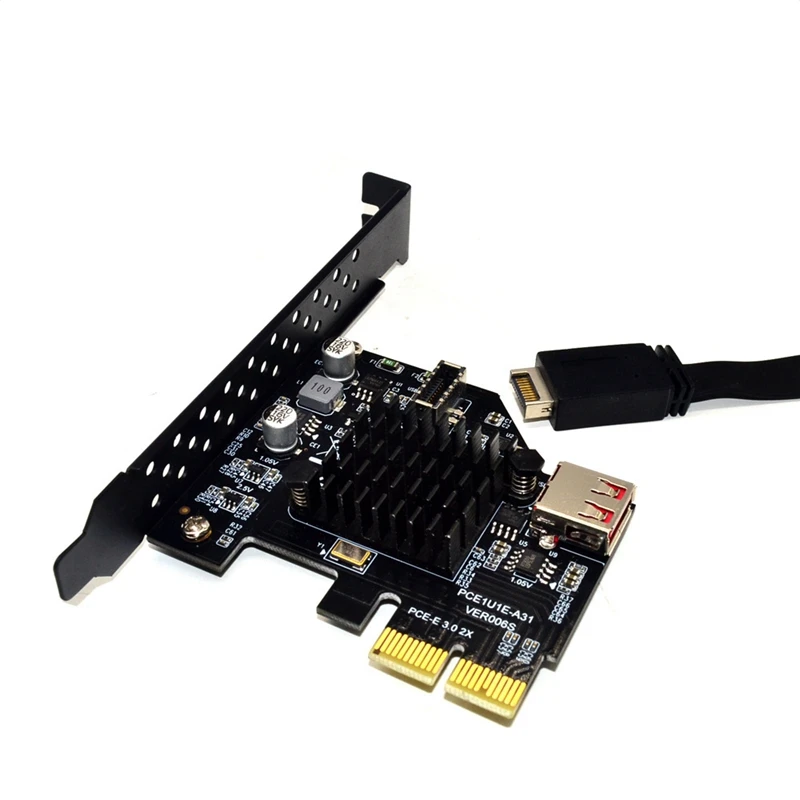

Add On Card Pci Express 3.0 Usb 3.1 Pci-E Card Pcie Usb Adapter Raiser Type-E Usb3.1 Gen2 10Gbps+Usb2.0 Expansion Card