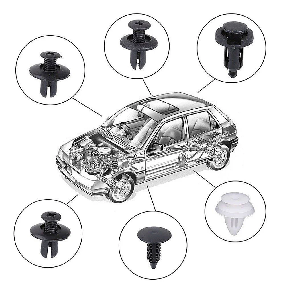 100 Pc Hot Car Fastener Clip Retainer Accessories for Lifan X60 Cebrium Solano New Celliya Smily Geely X7 EC7 | Автомобили и