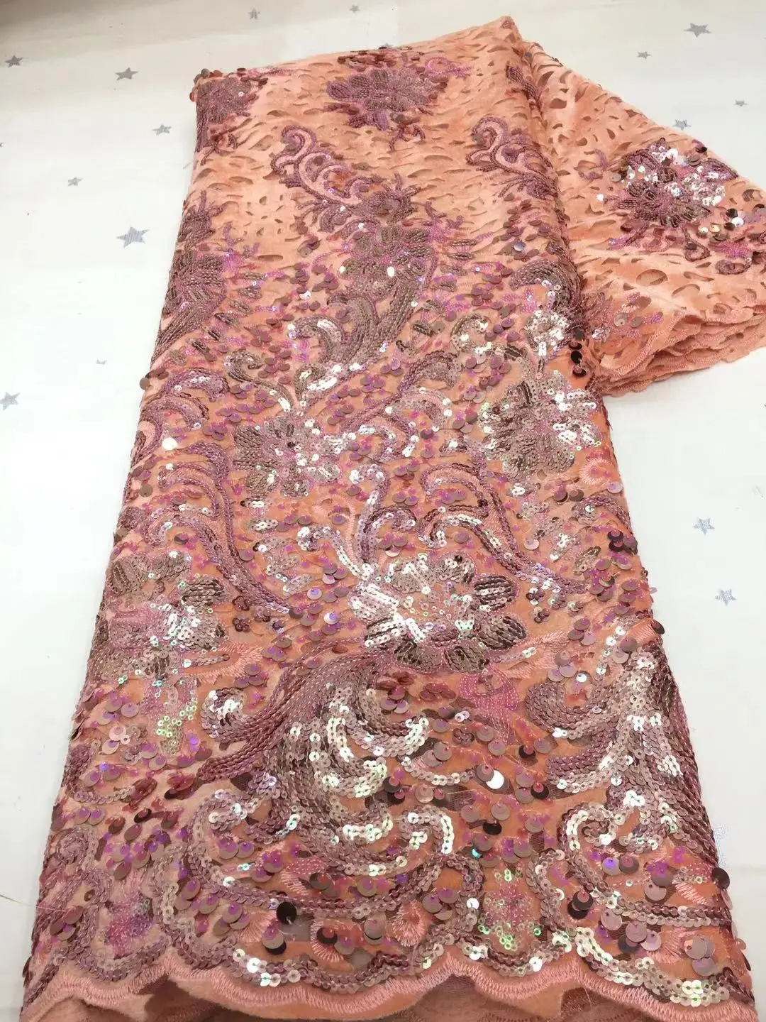 

2021 latest African Sequins Lace fabrics French net lace High Quality Lace African Lace Fabric For Wedding French Tulle Lace