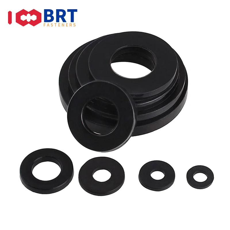 100pcs M2 M2.5 M3 M4 M5 M6 M8 M10 M12 M14 M16 M18 M20 White Black Plastic Nylon Flat Washer Plane Spacer Insulation Gasket Ring |
