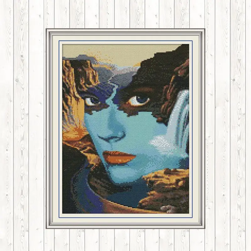 Красавица и озеро сделай сам рукоделие вышивка крестиком наборы для вышивки на