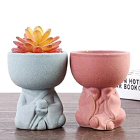 ceramic humanoid buddha creative flower pot succulent flower pot desktop office decoration garden supplies