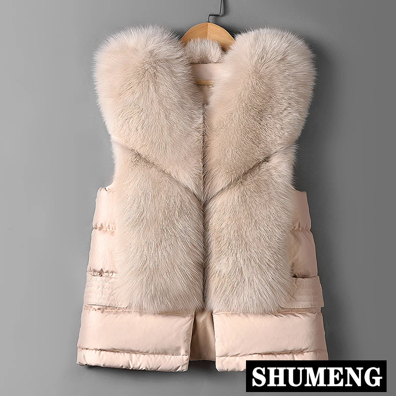 Special Sale Women's Short Fur Jacket Faux Vest Warm Female Imitation Fox 2020 New Down Waistcoats | Женская одежда