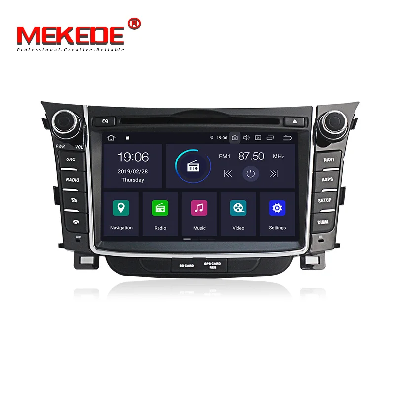MEKEDE Android 9 автомобильный мультимедийный плеер головное устройство для hyundai I30 Elantra GT 2012 2013 магнитола