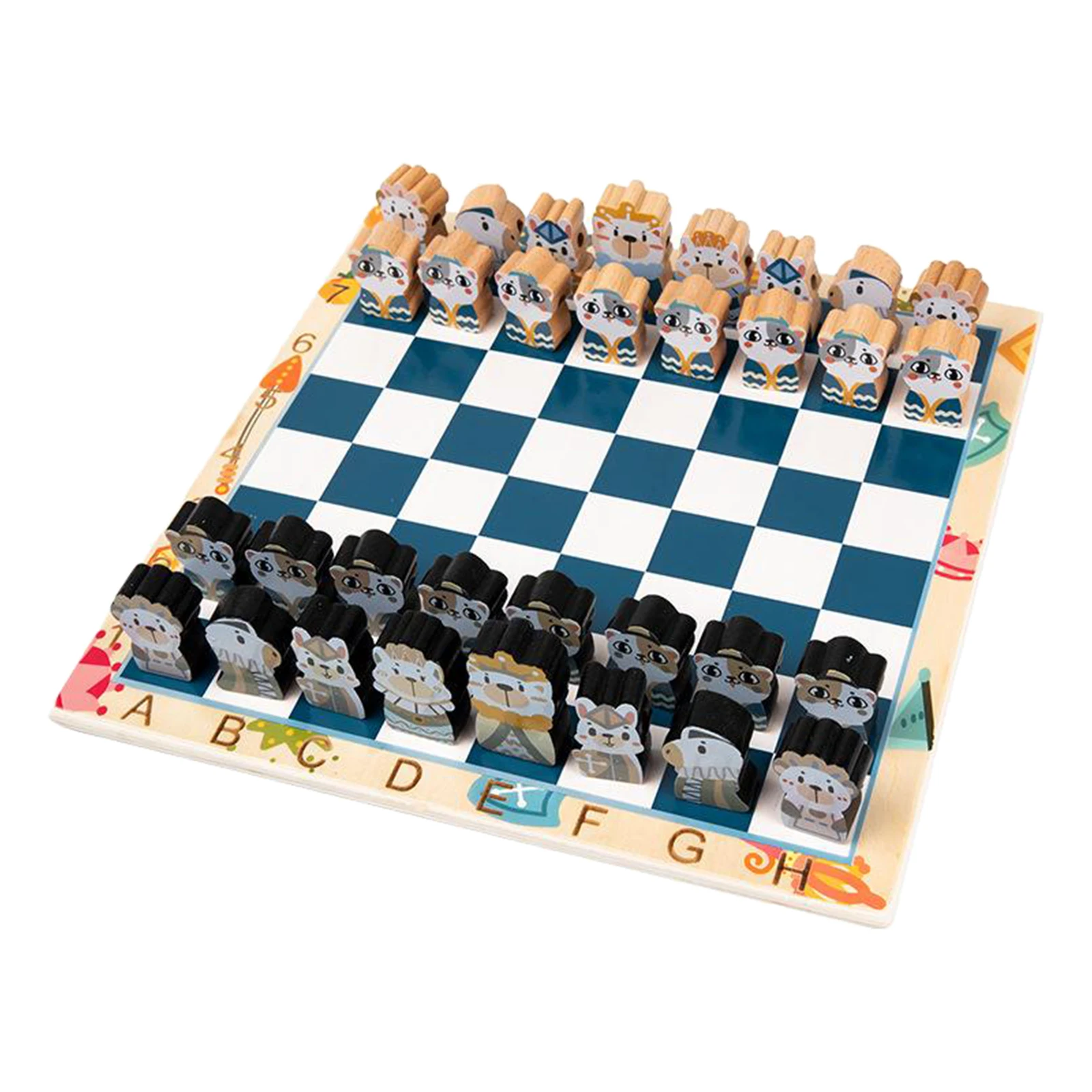 

Entertainment Chess Game Cartoon Chessman Chess Pieces Traditional Board Game Family Toy for Kids Table Top Games