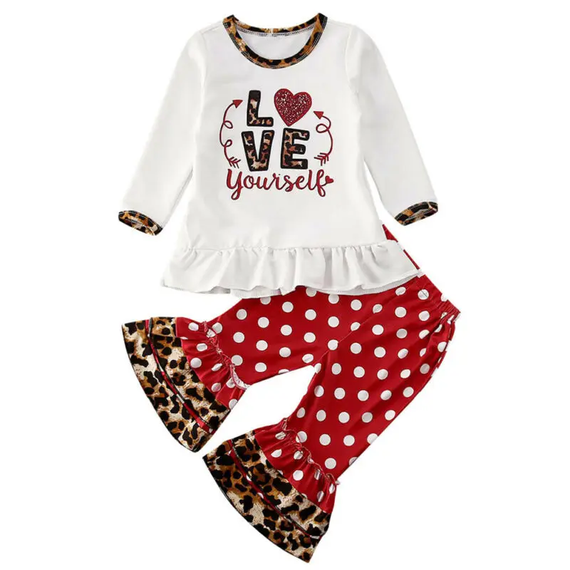 Комплект из двух предметов для девочек 0 3 лет топ с оборками и штаны в