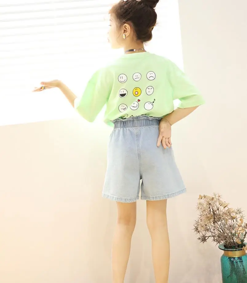 Джинсовые шорты для маленьких девочек Новинка лета 2020 детские брюки с большими