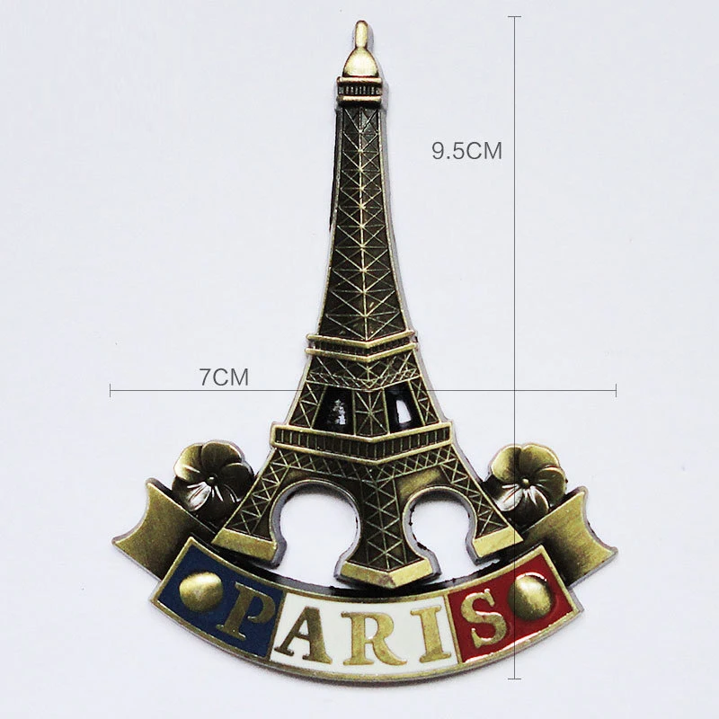 3D Эйфелева башня металлический магнит на холодильник французский Pari модель