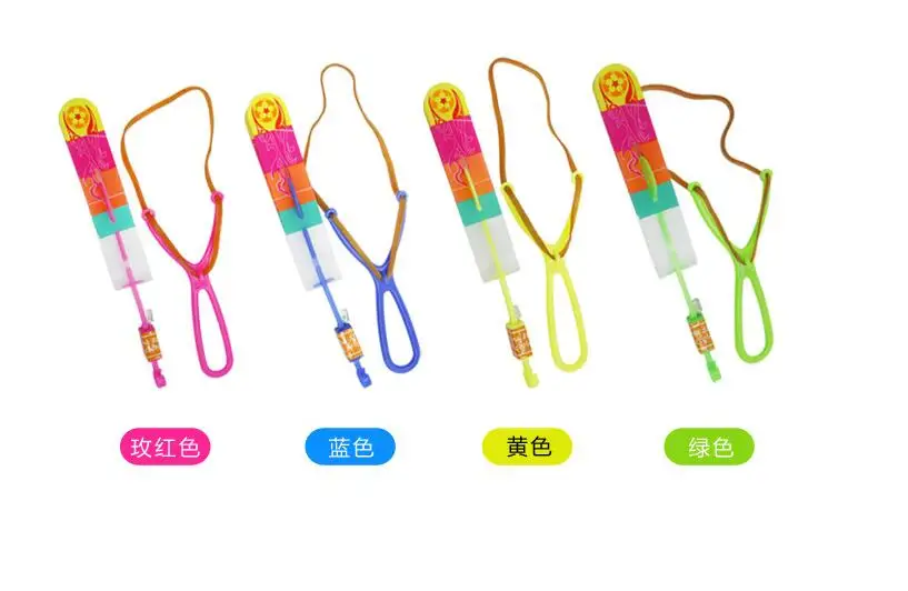 

100Pcs/lot or 50pcs Light Arrow Flying Toy LED Light Flash Toys Party Fun Gift Rubber Band Catapult