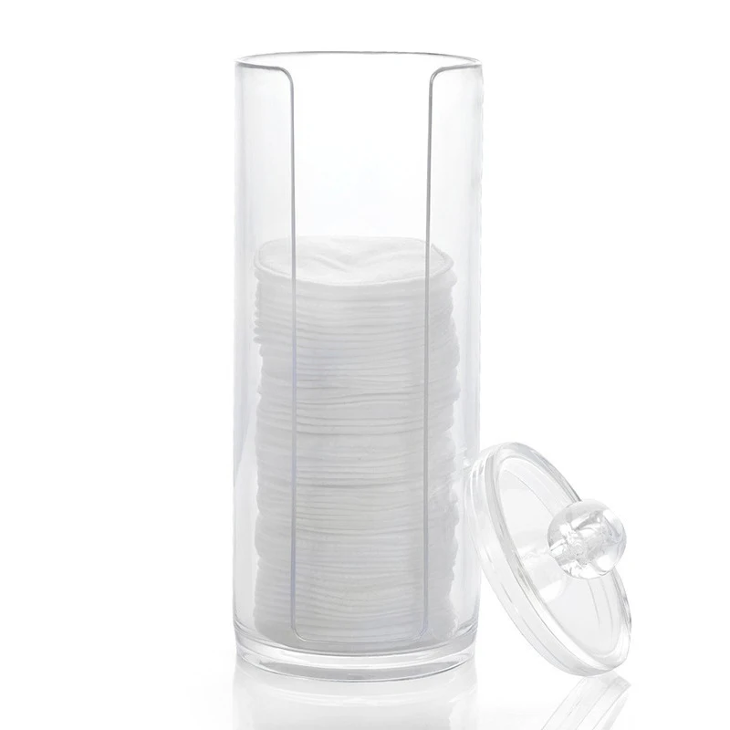 

Clear Acrylic Cotton Swabs Sticks Box Holder Cosmetic Storage Box Cotton Pads Container Makeup Organizer Home