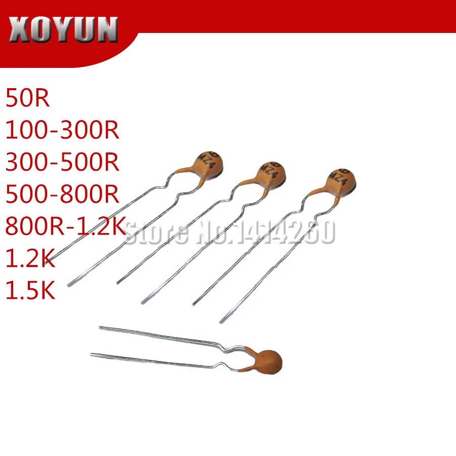 50 шт. Mosleader 4 мм PTC MZ4 50R 100R 300R 500R 800R 1.2K 1 2 K 5 K|Резисторы| |