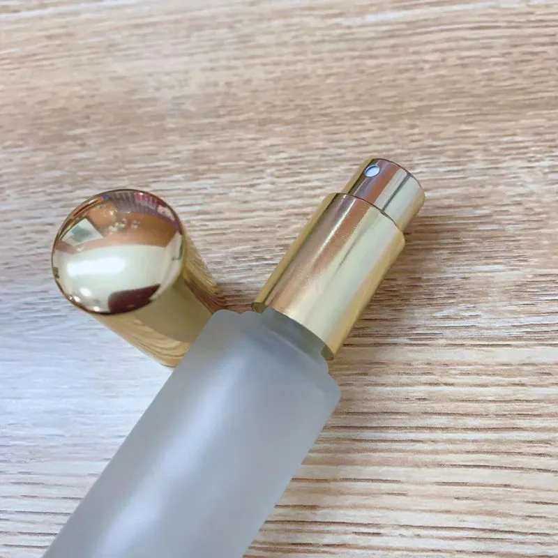 

12ML Frosted Glass Perfume Spray Empty Bottle Fine Mist Nozzle with Gold Cap 100PCS/LOT