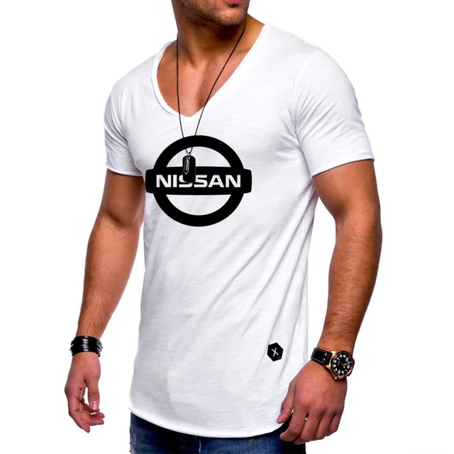 Летняя мужская футболка для Mitsubishi с логотипом автомобиля Мужская однотонная