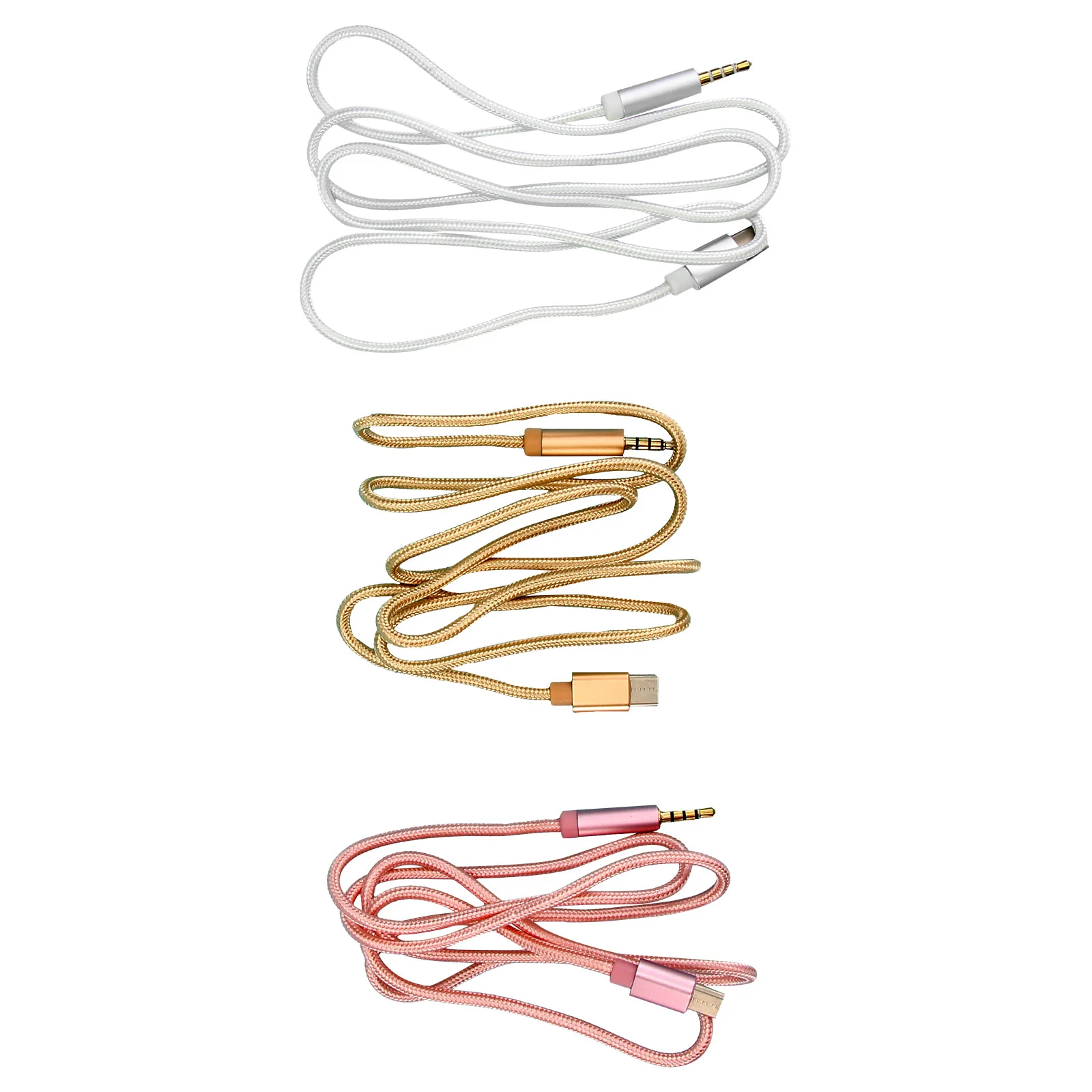 

3PCS/Set Type to 3.5mm Audio Cable Adapt Cable AUX Vehicle Audio Line