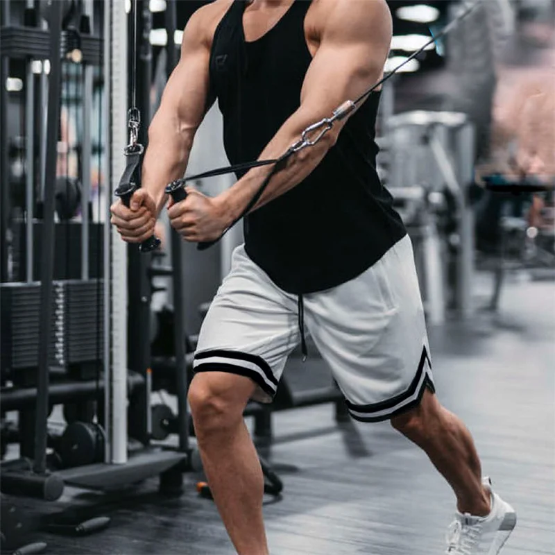 Мужские камуфляжные шорты для фитнеса повседневные бодибилдинга быстросохнущие