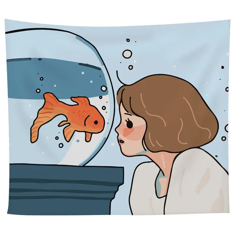 Скандинавская милая девушка гобелен ковер пляжное полотенце украшение для спальни Настенное подвесное