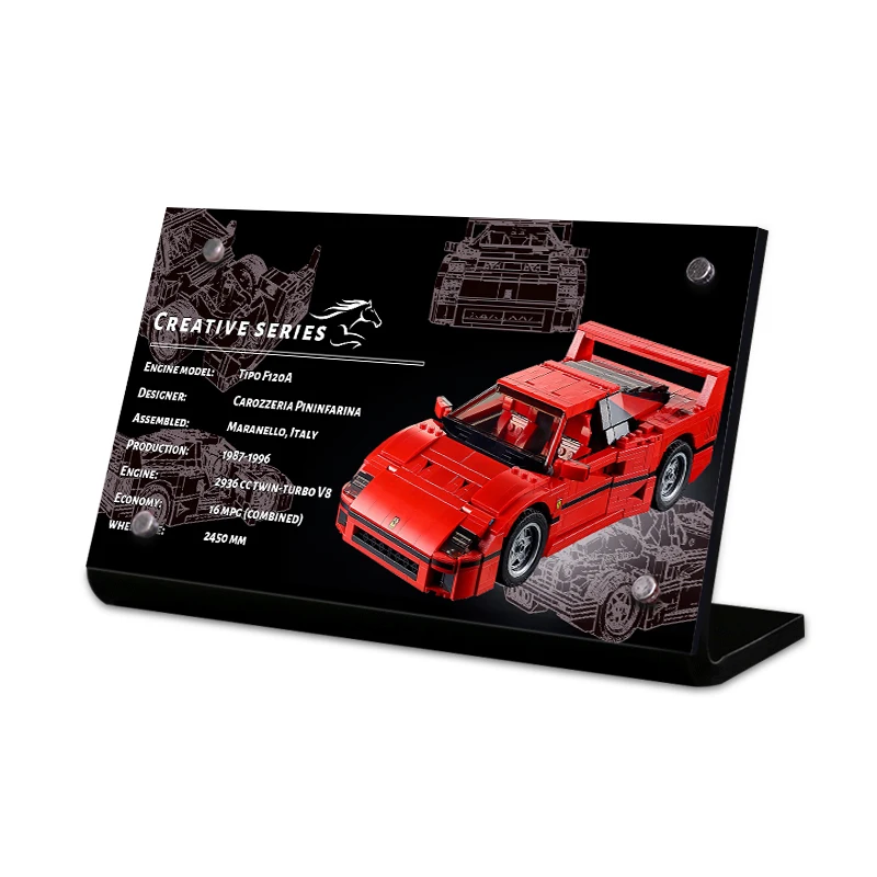 Акриловый стенд для конструктора 10248 Ferrariy F40 игрушки строительные блоки|Блочные
