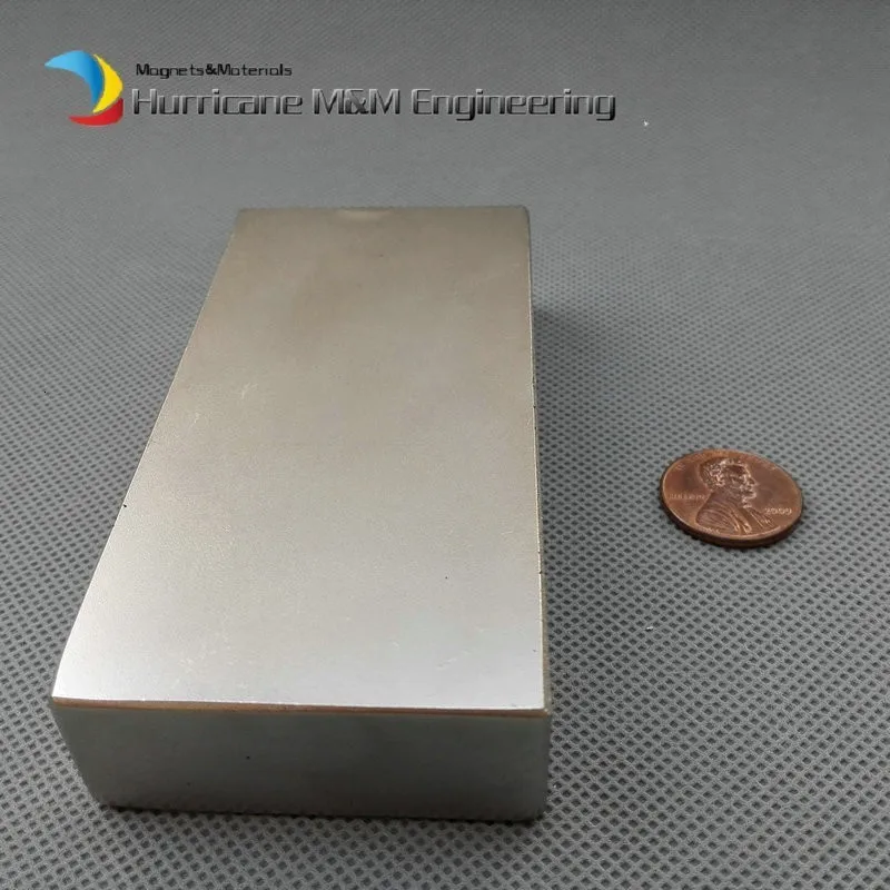 1 штука 221 кг Тяговое усилие N52 NdFeB блок 100x50x20 мм сильные неодимовые постоянные магниты редкоземельный промышленный магнит