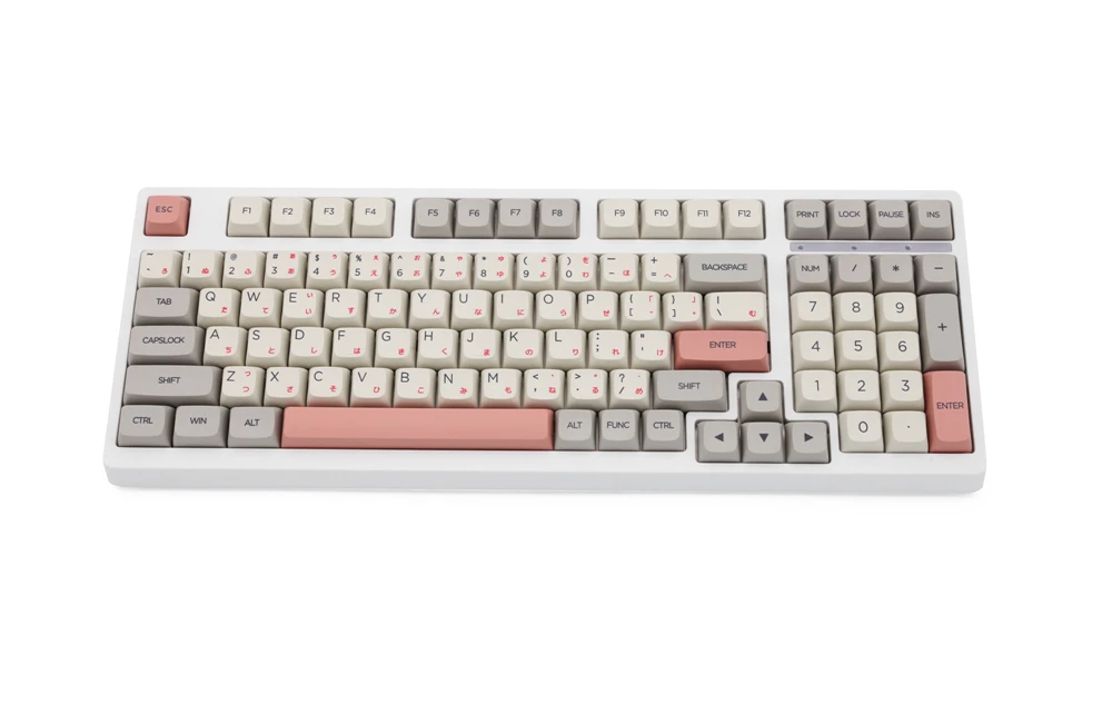 Новый набор клавиш V2 9009 бежево-серого цвета толстая клавиатура PBT для клавиатуры